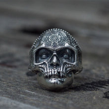 Load image into Gallery viewer, Heavy Sugar Skull Ring
