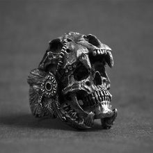 Load image into Gallery viewer, Stainless Steel Indian Jaguar Warrior Skull
