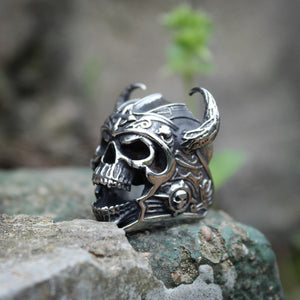 Viking Warrior Of Death Skull Ring