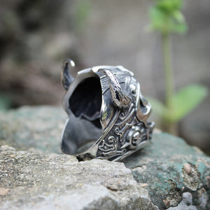 Viking Warrior Of Death Skull Ring