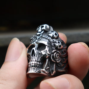 Santa Muerte Death Skull Ring