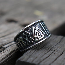 Load image into Gallery viewer, Vintage Odin Runes Ring
