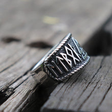 Load image into Gallery viewer, Vintage Odin Runes Ring
