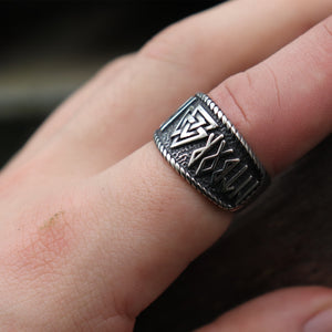 Vintage Odin Runes Ring