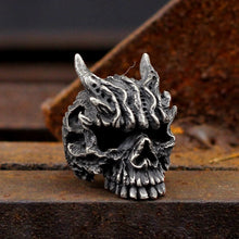 Load image into Gallery viewer, Black Asura Skull Ring
