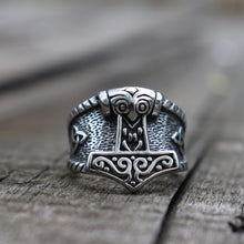 Load image into Gallery viewer, Mjolnir Thor&#39;s Hammer Ring
