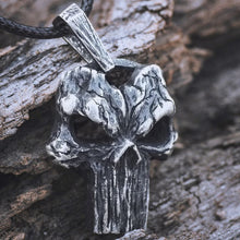 Load image into Gallery viewer, Vintage Steel Punisher Skull Pendant
