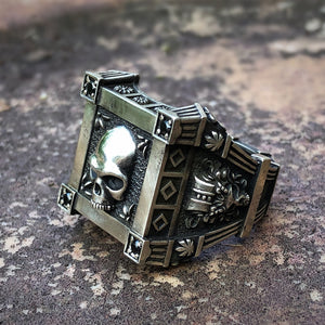 Black Zircon Skull Ring