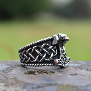 Mjolnir Celtic Knot Ring