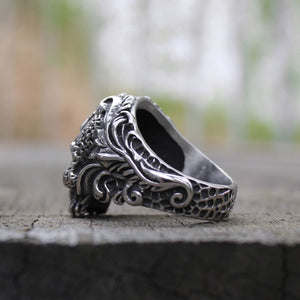 Vintage Masons Skull Ring