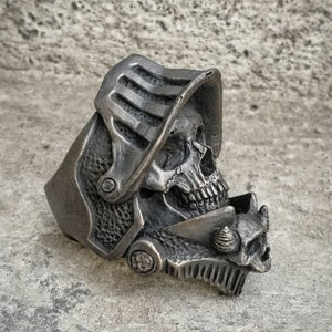 Black Death Knight Skull Ring