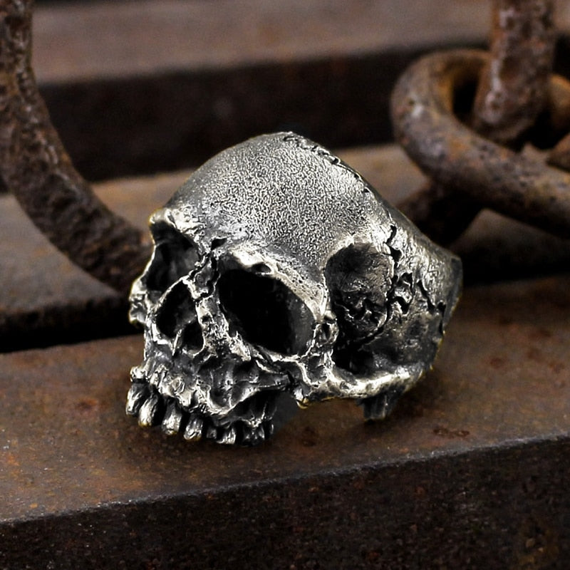 Vintage Rugged Skull Ring