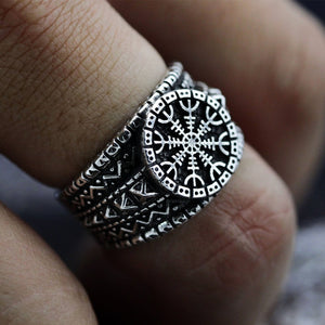 Odin Helm of Awe Norse Ring