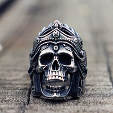 Load image into Gallery viewer, Mahakali Helmet Skull Ring
