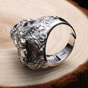 Stainless Steel Triple Skull Ring