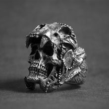 Load image into Gallery viewer, Stainless Steel Indian Jaguar Warrior Skull
