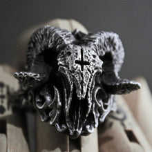 Load image into Gallery viewer, Satanic Demon Sorath Skull Ring
