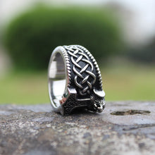 Load image into Gallery viewer, Mjolnir Celtic Knot Ring
