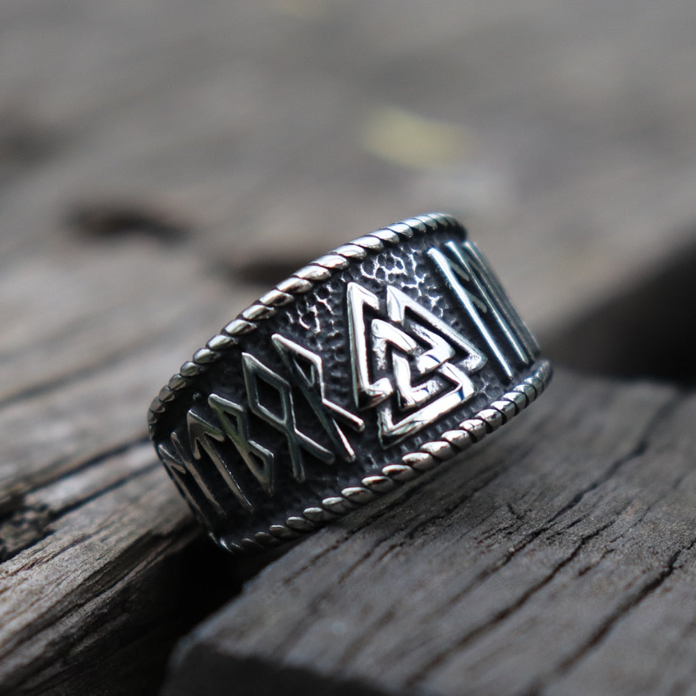 Vintage Odin Runes Ring