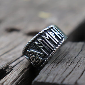 Vintage Odin Runes Ring