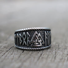 Load image into Gallery viewer, Vintage Odin Runes Ring
