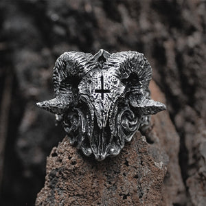 Satanic Demon Sorath Skull Ring